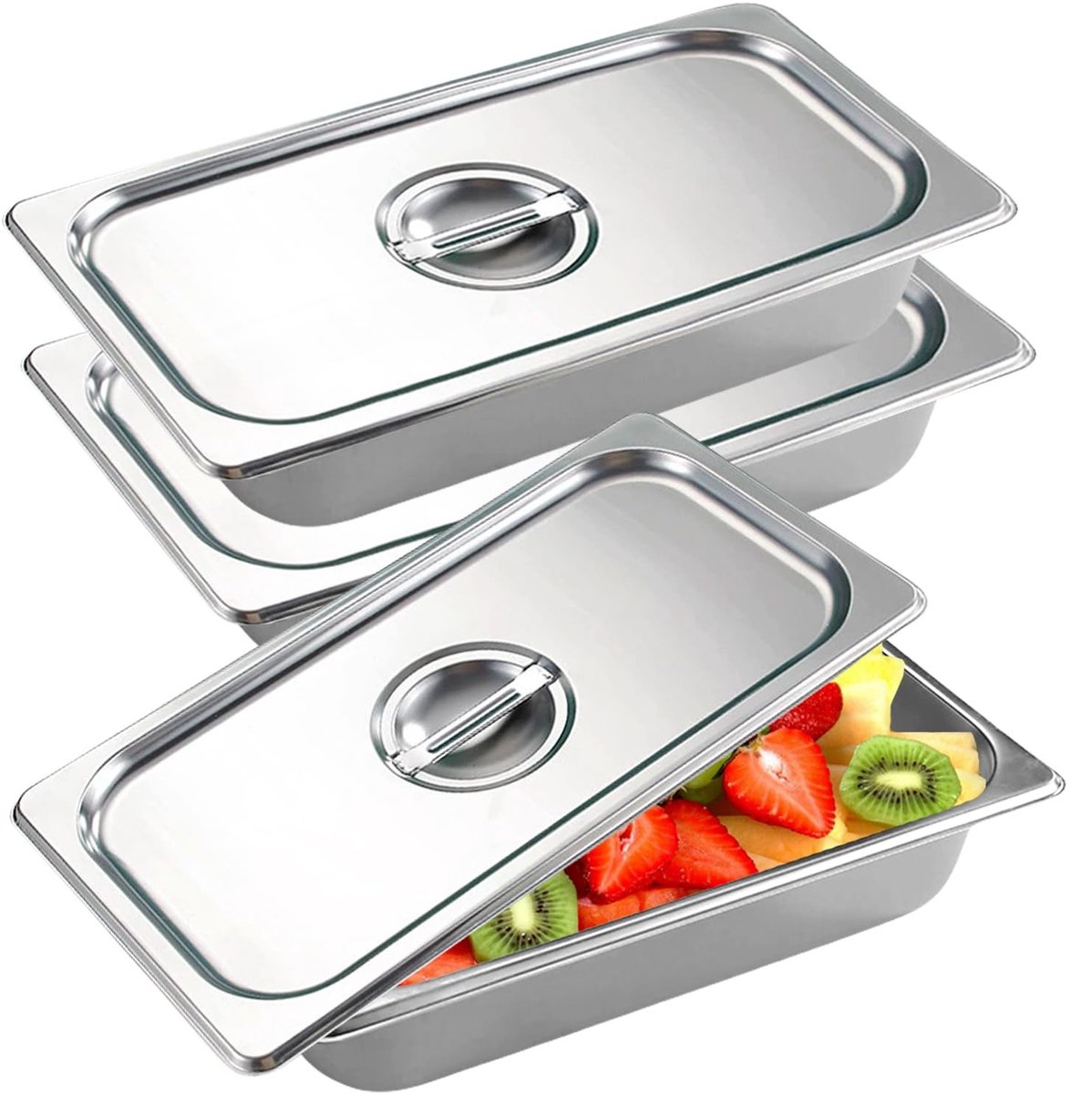 Omgoods - RVS Breading Set 3-delig met Deksel