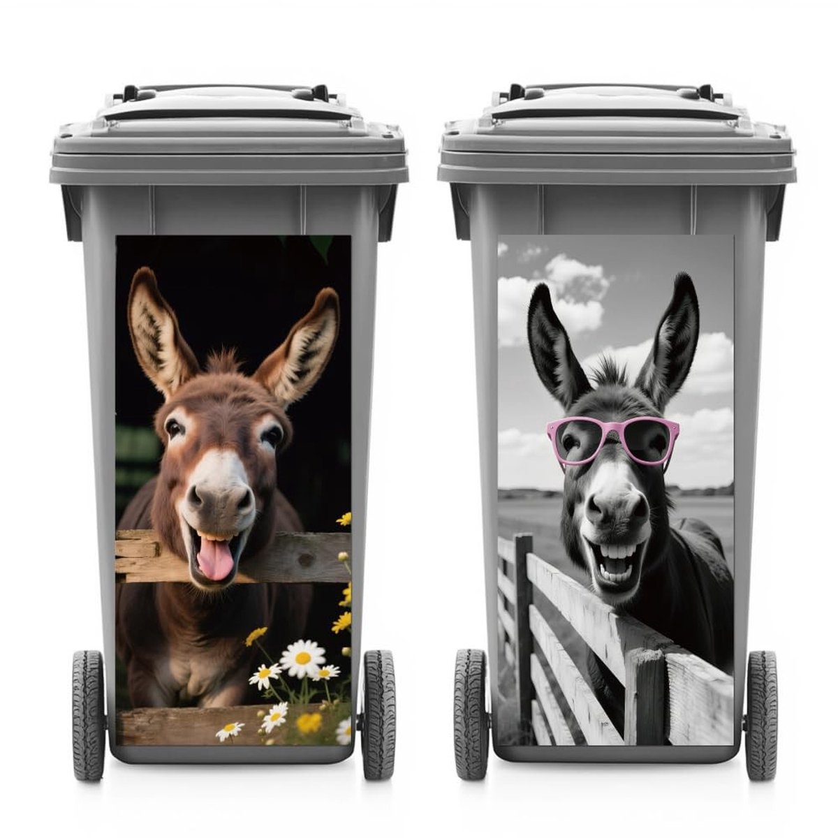 Omgoods - Decoratieve Stickers voor Afvalbakken Set van 2