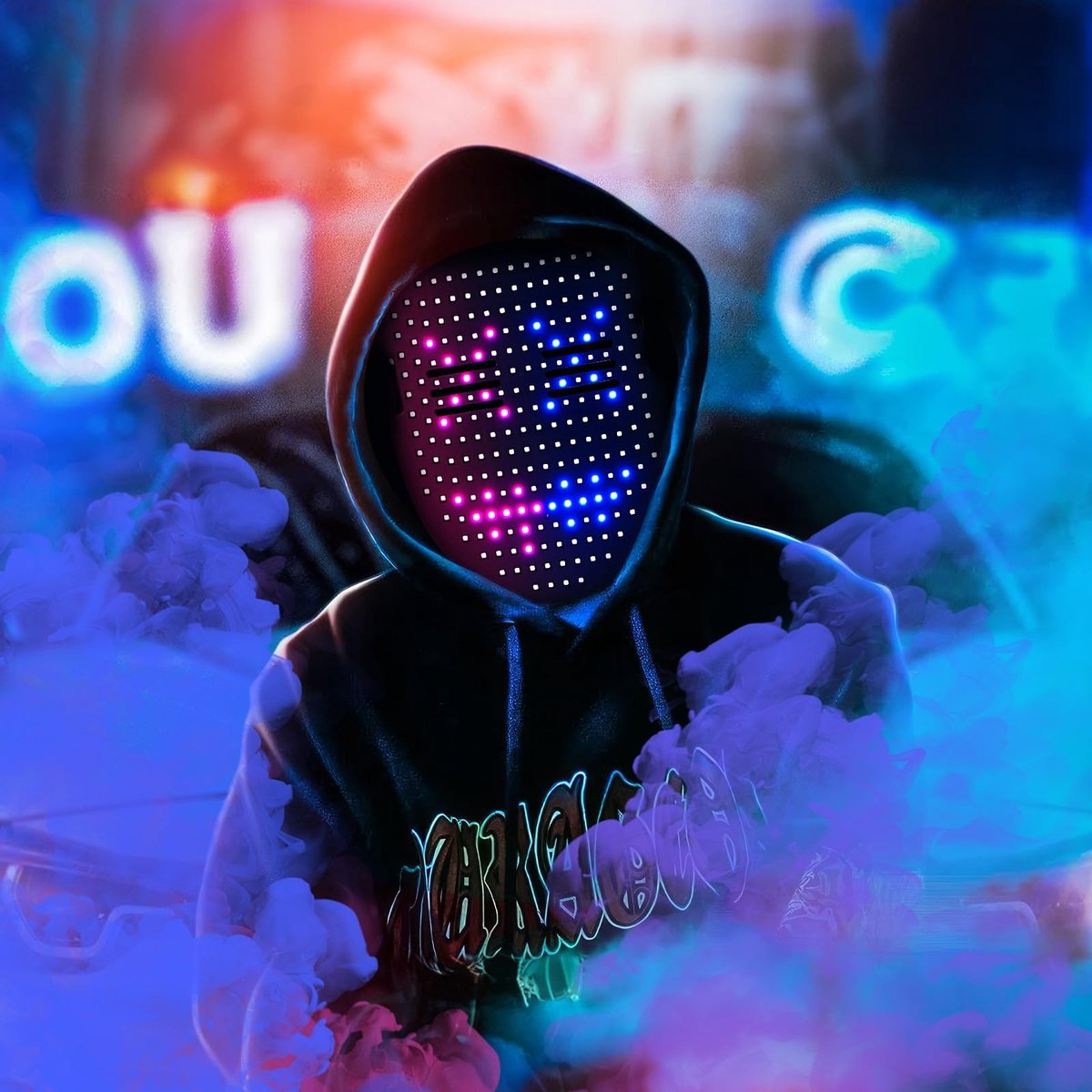 Omgoods - LED Halloween Mask met Inductieschakelaar en Animaties