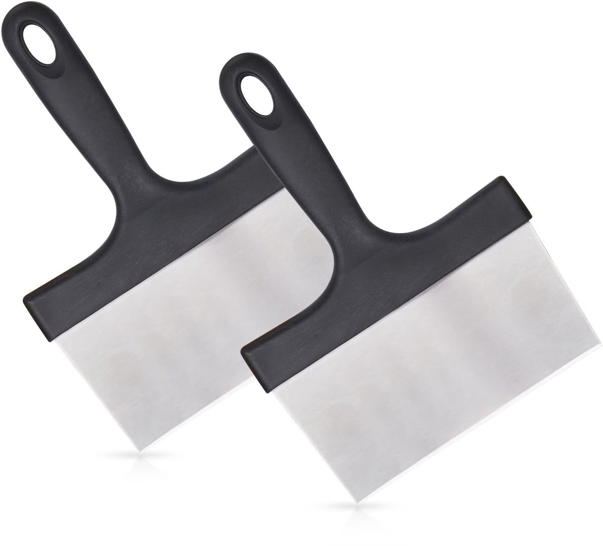 Omgoods - Rvs Grill Schraper met Handvat 12 cm (2 Stuks)