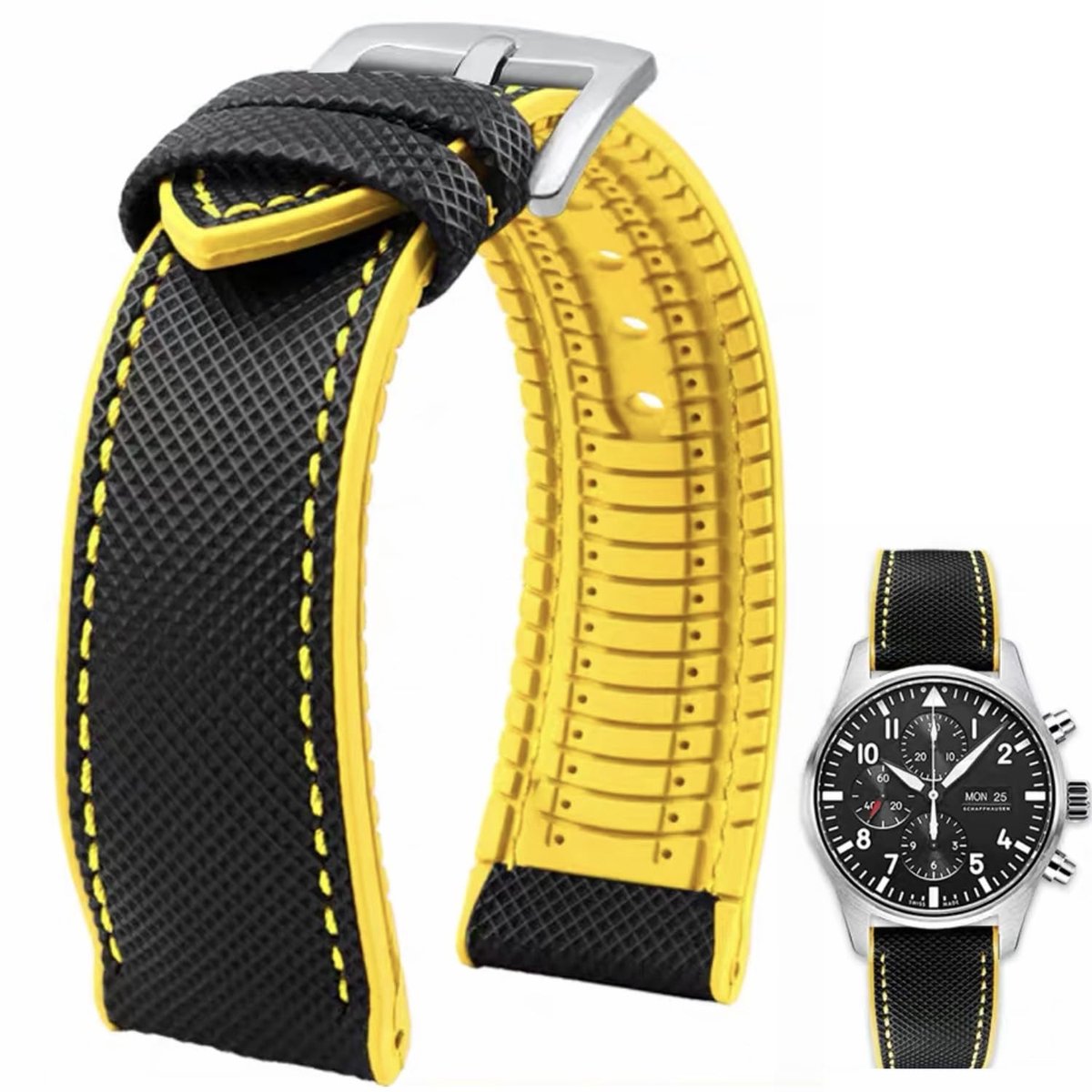 Omgoods - Universele Vervangband van FKM Rubber voor Horloges
