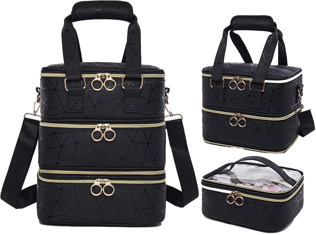 Omgoods - Grote Makeup Tas - BYLife Nagellak Organizer met 30 Flessen