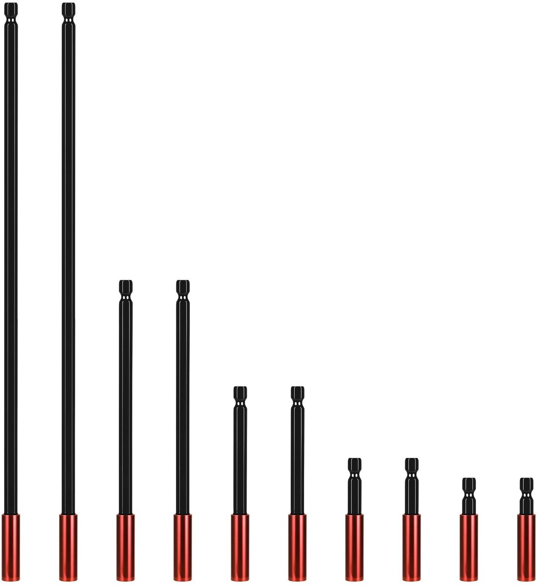 Omgoods - Set van 10 Magnetische Bitverlengstukken voor Schroevendraaiers