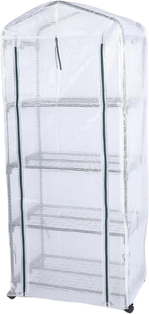Kleine Plantenkas - Mini Kas Kweekkas - Planten Kweken - Vorstbestendig PE-hoes - 70x49x158 cm - Groen