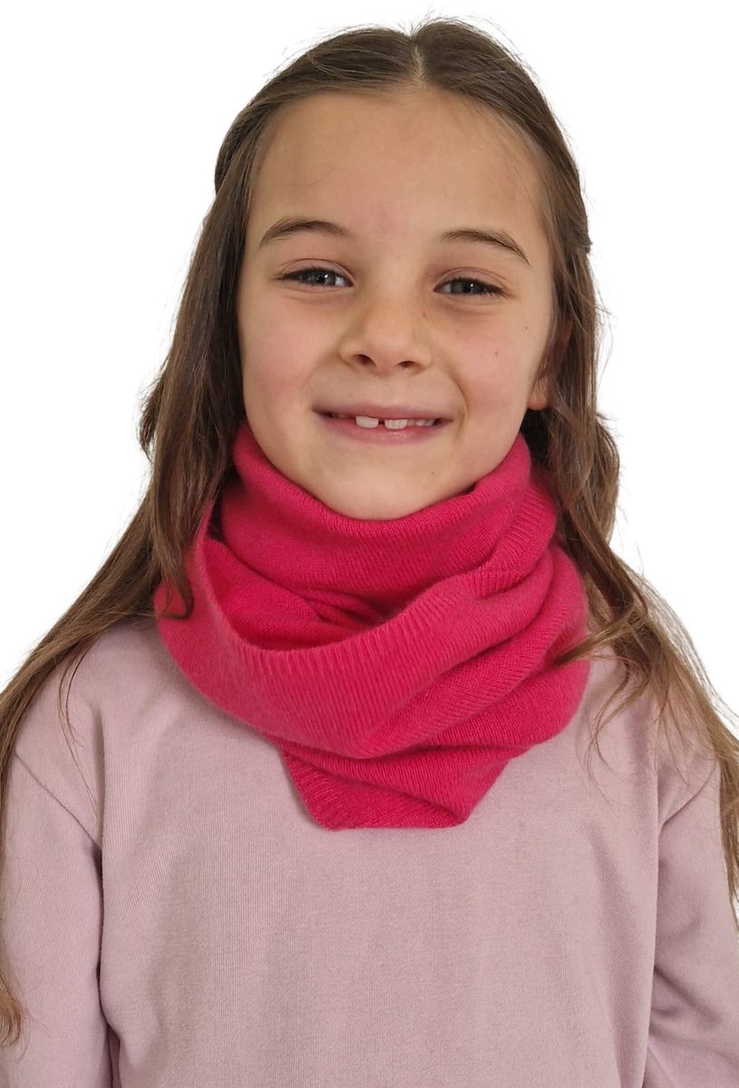 Omgoods - Pure Cashmere Snood voor Kinderen in Roze
