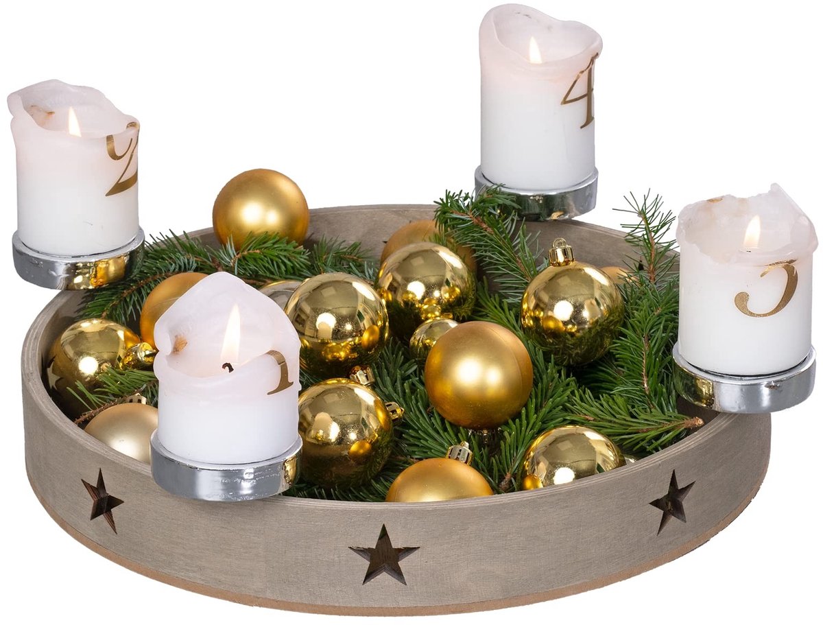 Omgoods - Elegante Adventskrans Ster van FSC® Gecertificeerd Hout