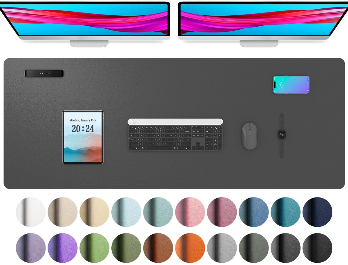 Omgoods - Leren Bureau Onderlegger - Waterdichte Desk Pad voor Kantoor