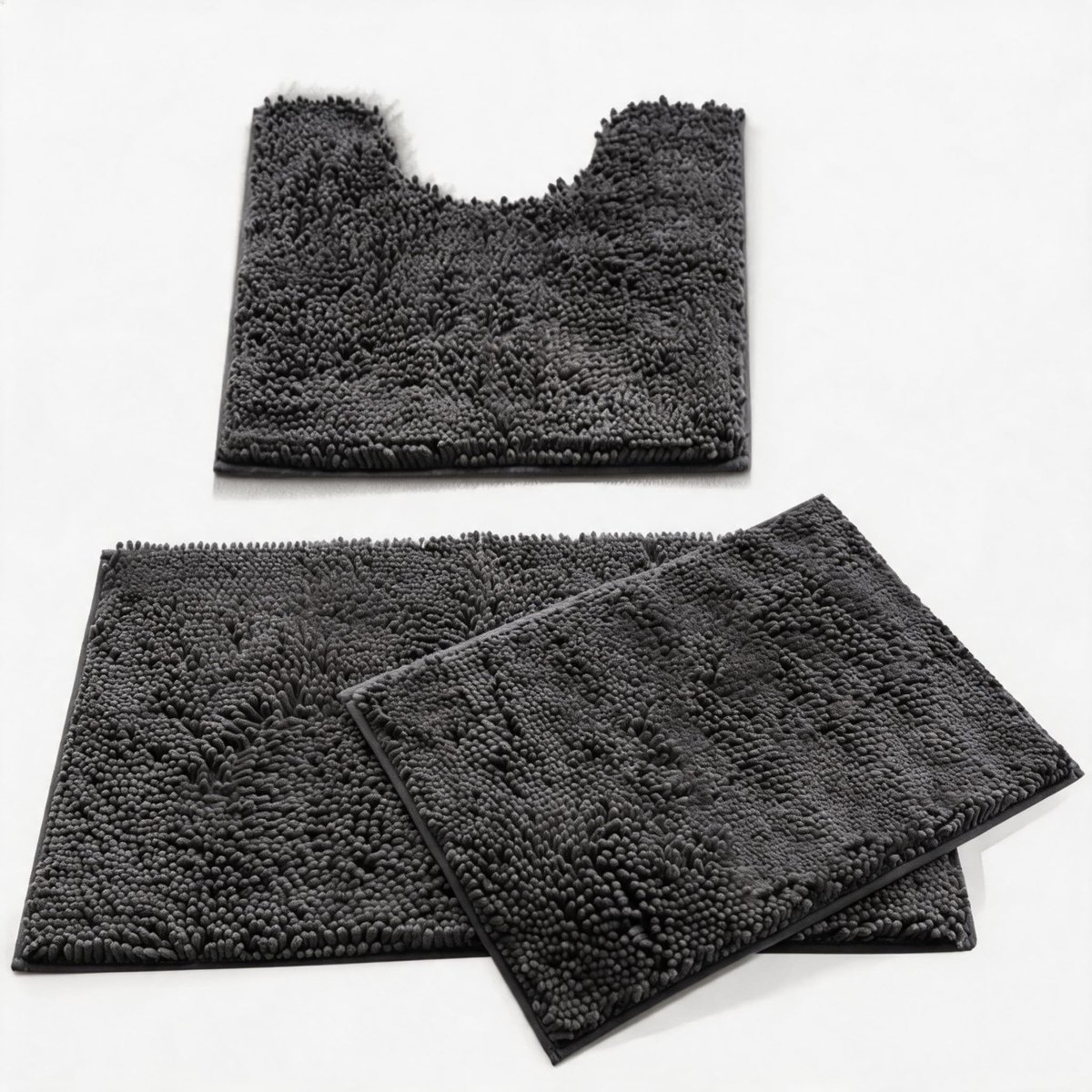 Omgoods - Set van 3 Badmatten met Antislip en Sneldrogend