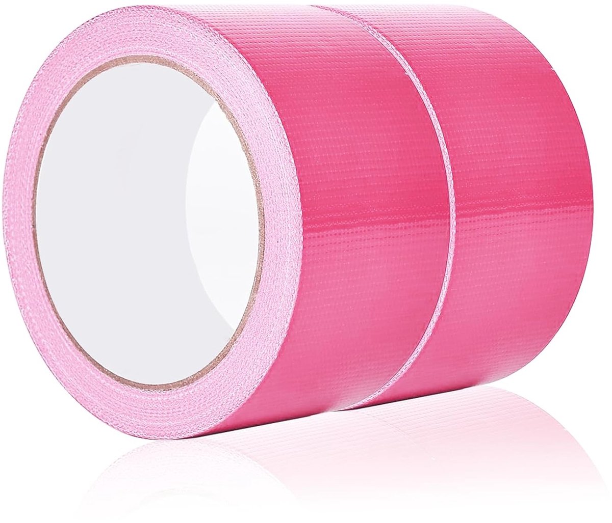 SnelShoppen - Gaffer Tape 2 Rollen 50 mm x 20 m, Kleurvolle Gaffer Tape met Sterke Lijm, Duct Tape, Textieltape voor Reparaties, Industrieel, Roze