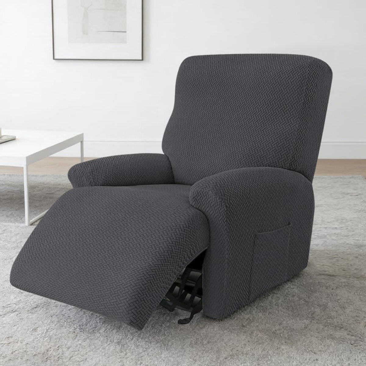 4 Piece All-Inclusive Chair Cover,Recliner Sofa Cover,Stretch Recliner Chair Covers with Pockets Chair Cover Sofa - ShopVlot