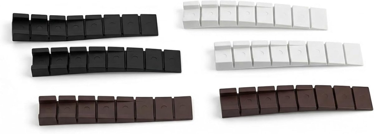 SnelShoppen - 6 stuks verstelbare kunststof wiggen 1-8 mm voor stabiliteit, beschermen de vloer, onderlegwiggen voor triltafels, kasten en wasmachines