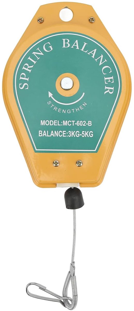 SnelShoppen - 3-5kg Spring Balancer Koord Hangende Houdapparatuur met Retractable Functie voor Assemblagelijn, Veiligheidsmechanisme, Sterke Draagkrac
