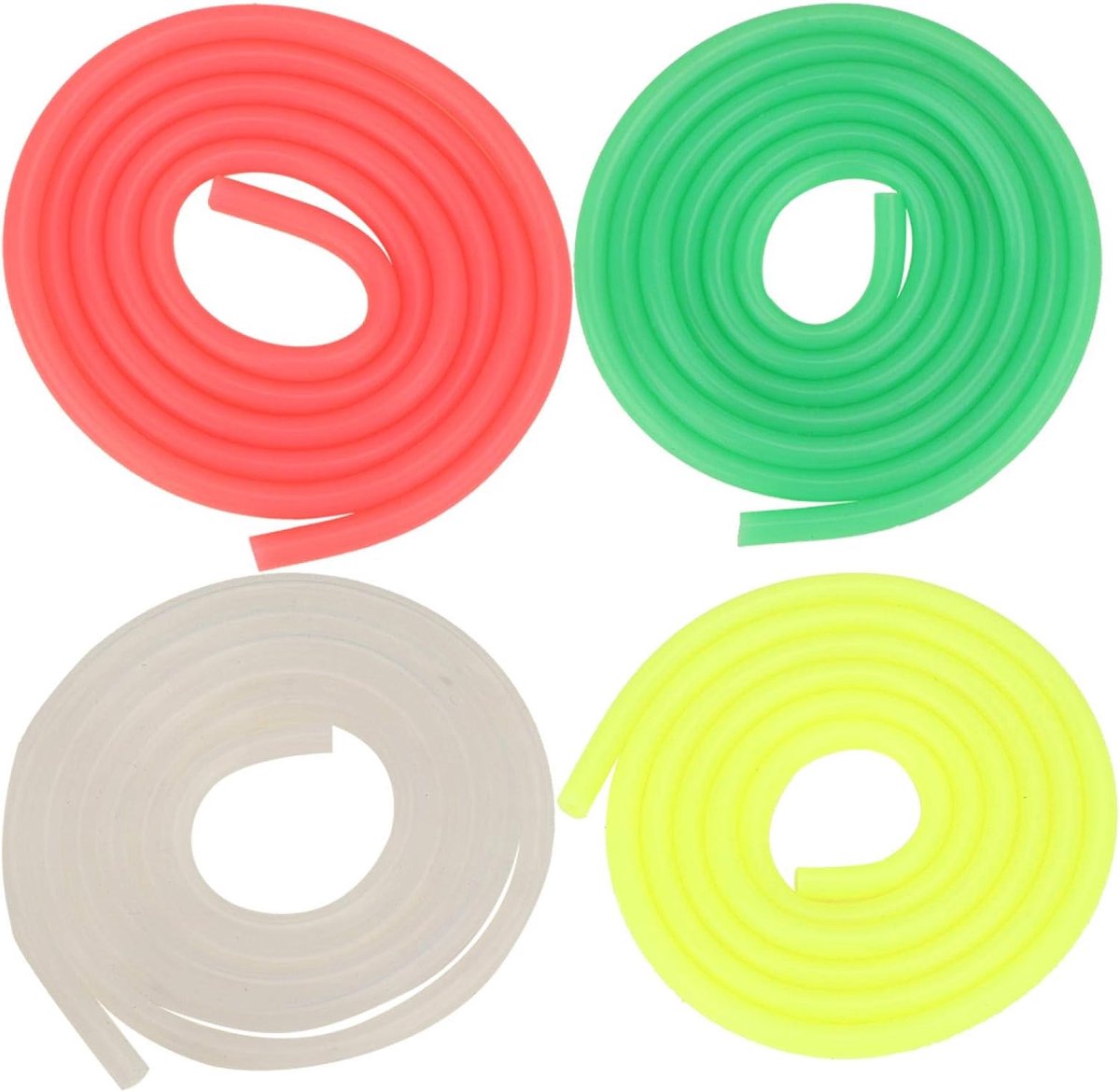 SnelShoppen - 4 stuks Universele Silicone Brandstofleiding Anti-Extreme Warmte Dikke Benzine Slang Set Geschikt voor RC 1/10 Schaal Benzine Kit Auto (