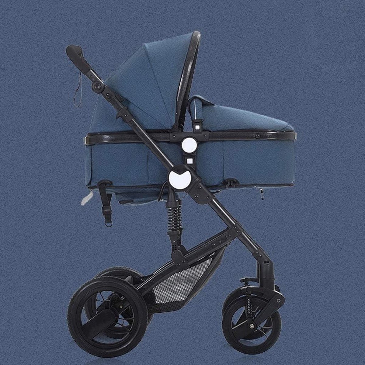 Kinderwagen Buggy - Compacte wagen - Baby Vervoer - 5-punts harnas - 51x77x110cm - Blauw