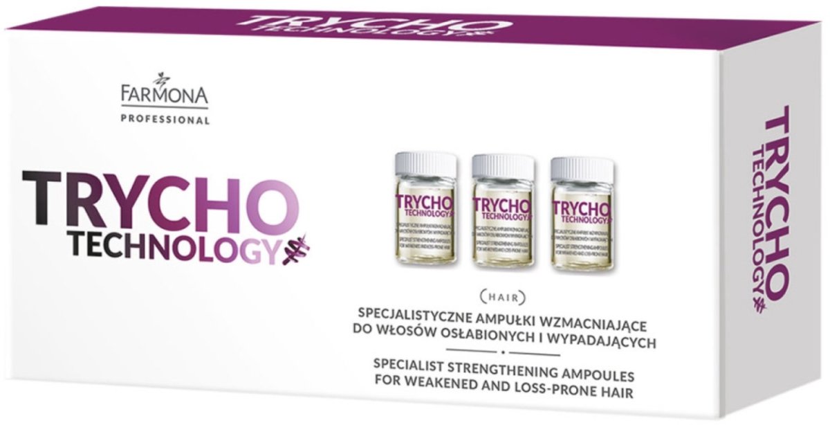 Farmona Professional - Trycho Technology Specialist Ampoules For Weakkned & Loss-Prone Hair Specialized Ampoules Strengthening 10×5Ml