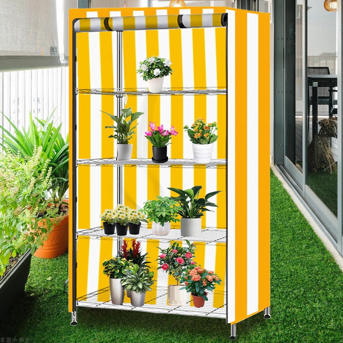 Plankdraadrekken Beschermhoes - Draadplankhoezen - Opslag Organisatie - Waterdicht Stofdicht - 91x45x182cm - Veelkleurig