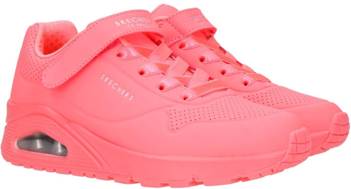 SKECHERS UNO NEON SHADES, 310502L-CRL, Unisex, Pink Skechers Comfortable Shoes, Unisex, 310502L-CRL, Pink, 37.5