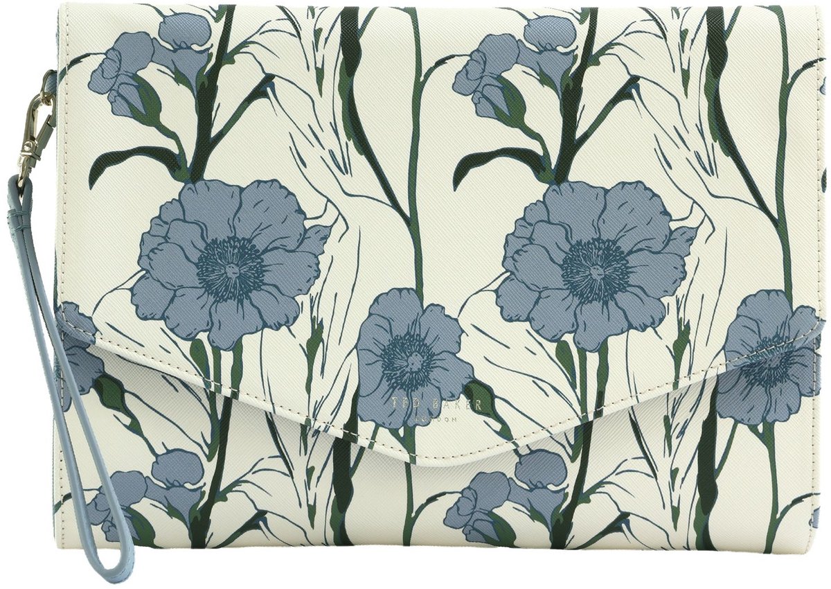 Ted Baker clutch Tomoso Floral Print Pouch LT-Blue wit