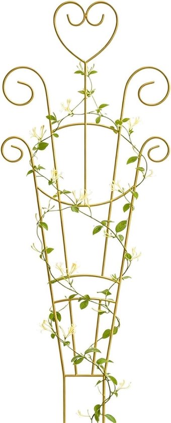 Plantenrek Klimplanten - Klimplantsteun Metaal - Verticale Plantengroei - Sterke Metaalconstructie - 76 x 27 cm - Zwart