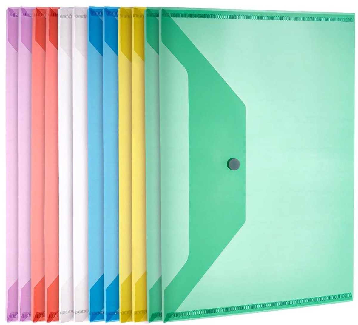 Omgoods - 60 Stuks Plastic Enveloppen met Kliksluiting - A4 Formaat