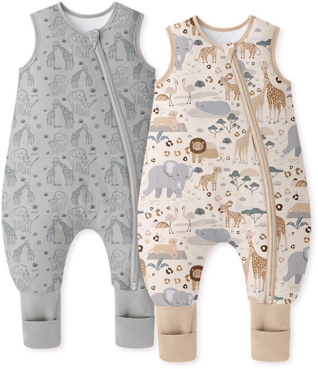 Omgoods - Unnivoll Babyslaapzak met Voetjes 1,5 - 70 cm Zebra