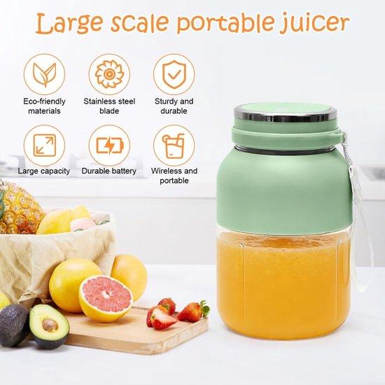 Omgoods - Draadloze Blender 1300ml voor Smoothies en Sappen — afbeelding 2