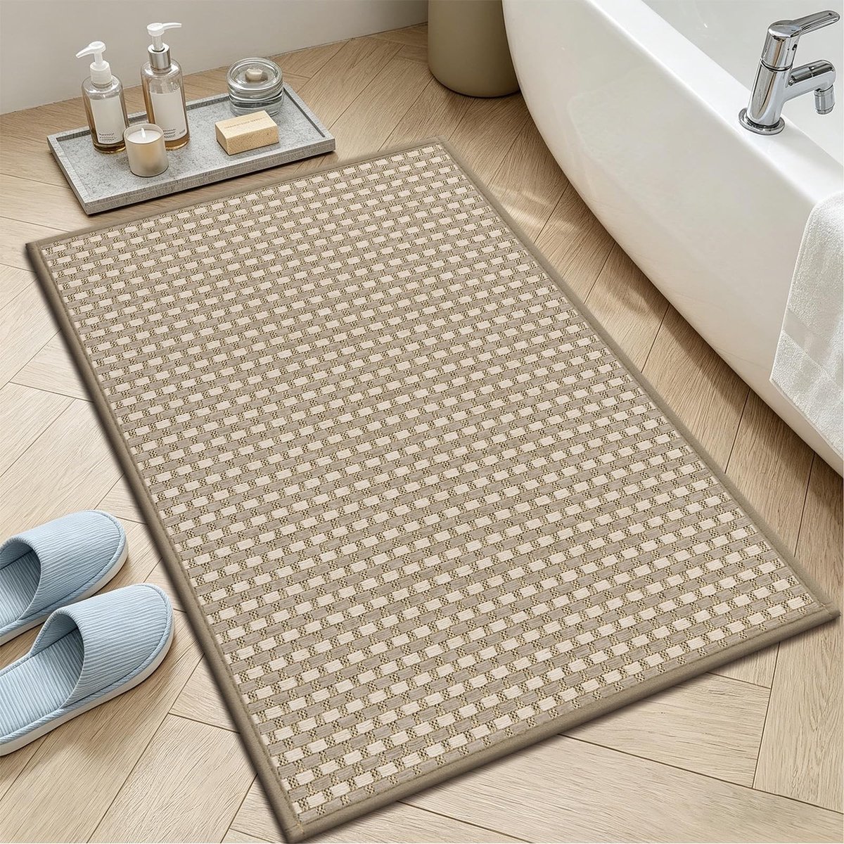 Omgoods - Kleine Antislip Badmat met Sneldrogende Achterkant