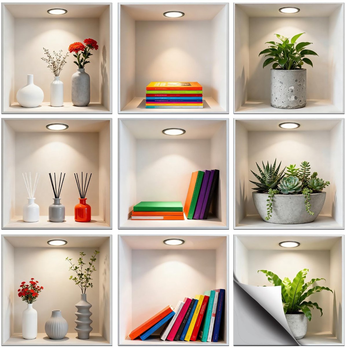 Omgoods - Set van 36 Wandstickers voor Tegels met Meerkleurig Ontwerp