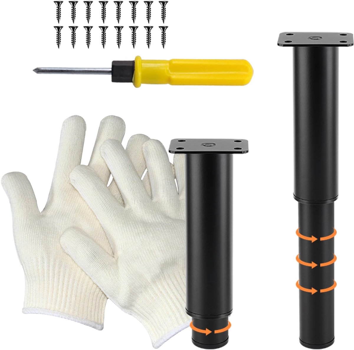 Omgoods - Verstelbare Metaal Meubelpoten 25-43 cm voor Meubels