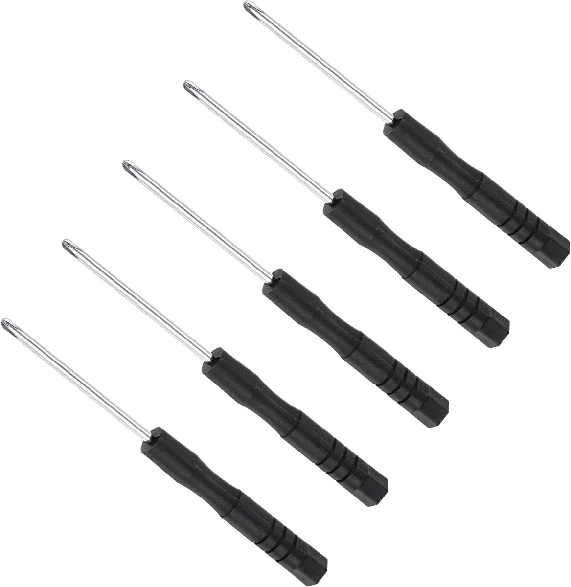 SnelShoppen - Kleine Philips Schroevendraaier 2mm - 80mm Lengte - S2 Staal met Anti-slip Handgreep - 5 Stuks voor Brillen, Horloges, Elektronica, Comp