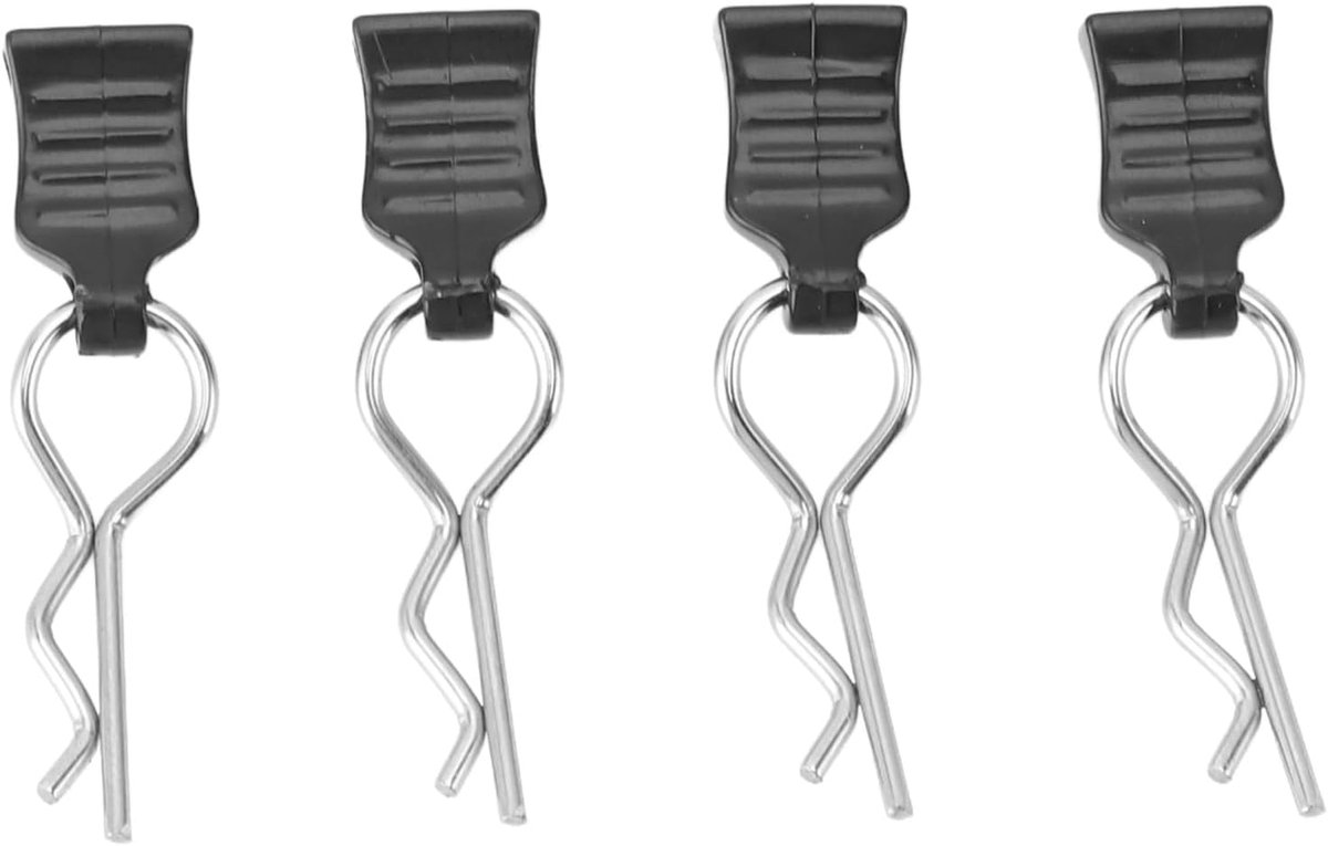 SnelShoppen - 4 Stuks RC Car Body Clips, Upgrade R Pin Clips van Hoogwaardige Kunststof en IJzer voor 124008 124010, Duurzaam en Sterk