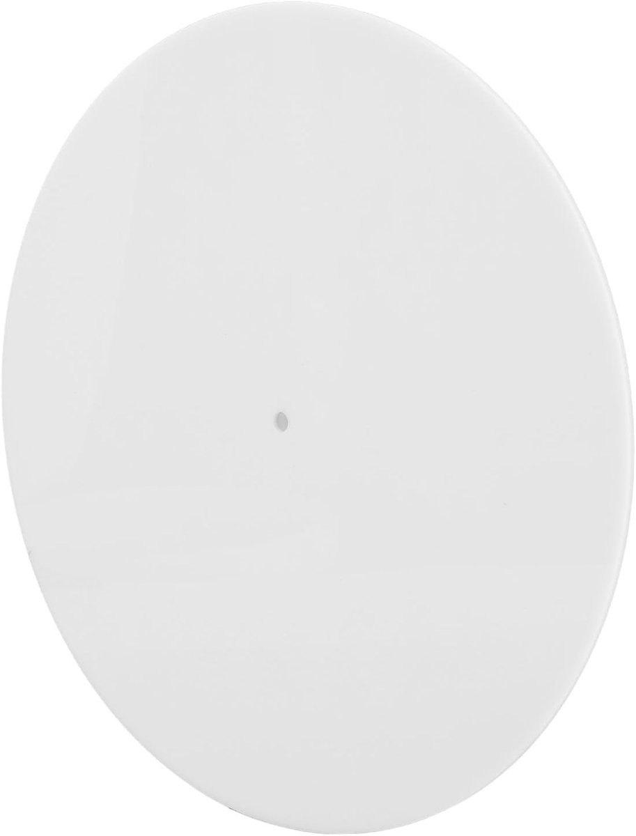SnelShoppen - Turntable Mat Platenspeler Slipmat 12 Inch, Geluidsverbetering, Geluidsreductie van Statische Stof, Acryl, Wit
