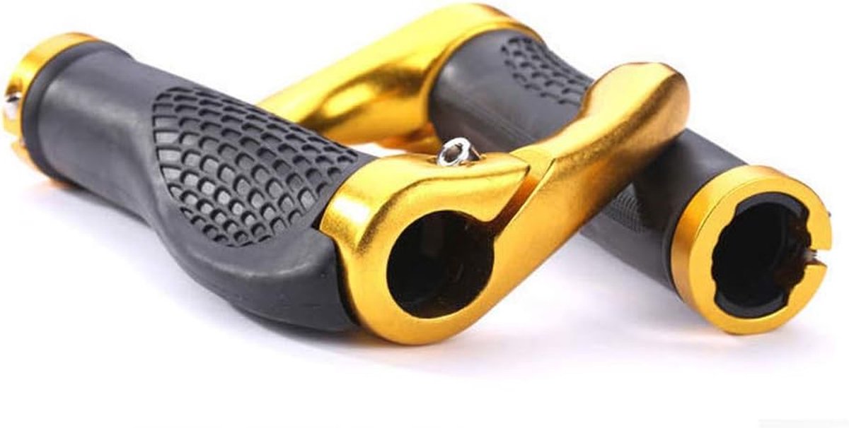 Fiets Handvatten - MTB Handvatten - Comfortabel Fietsen - Ergonomisch Ontwerp - 128mm Lengte - Goud