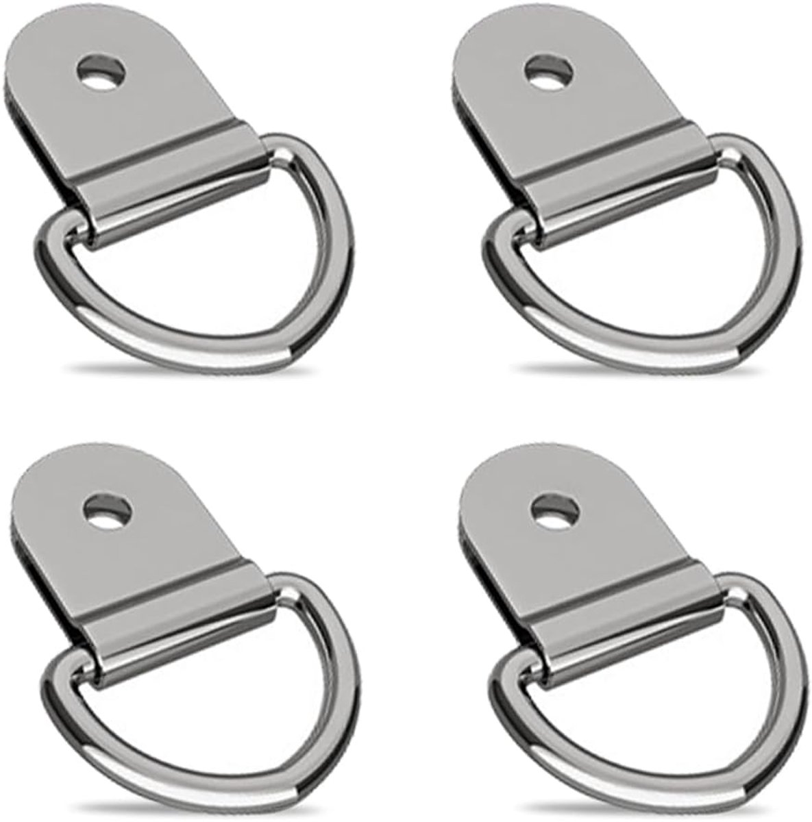SnelShoppen - Lashing Eyelets V-Ring - 4 Stuks Opbouwring RVS 85x62mm - Zware Kwaliteit Lashing Mounting Ring Tot 1000kg - Lashing Ogen Voor Trailer,