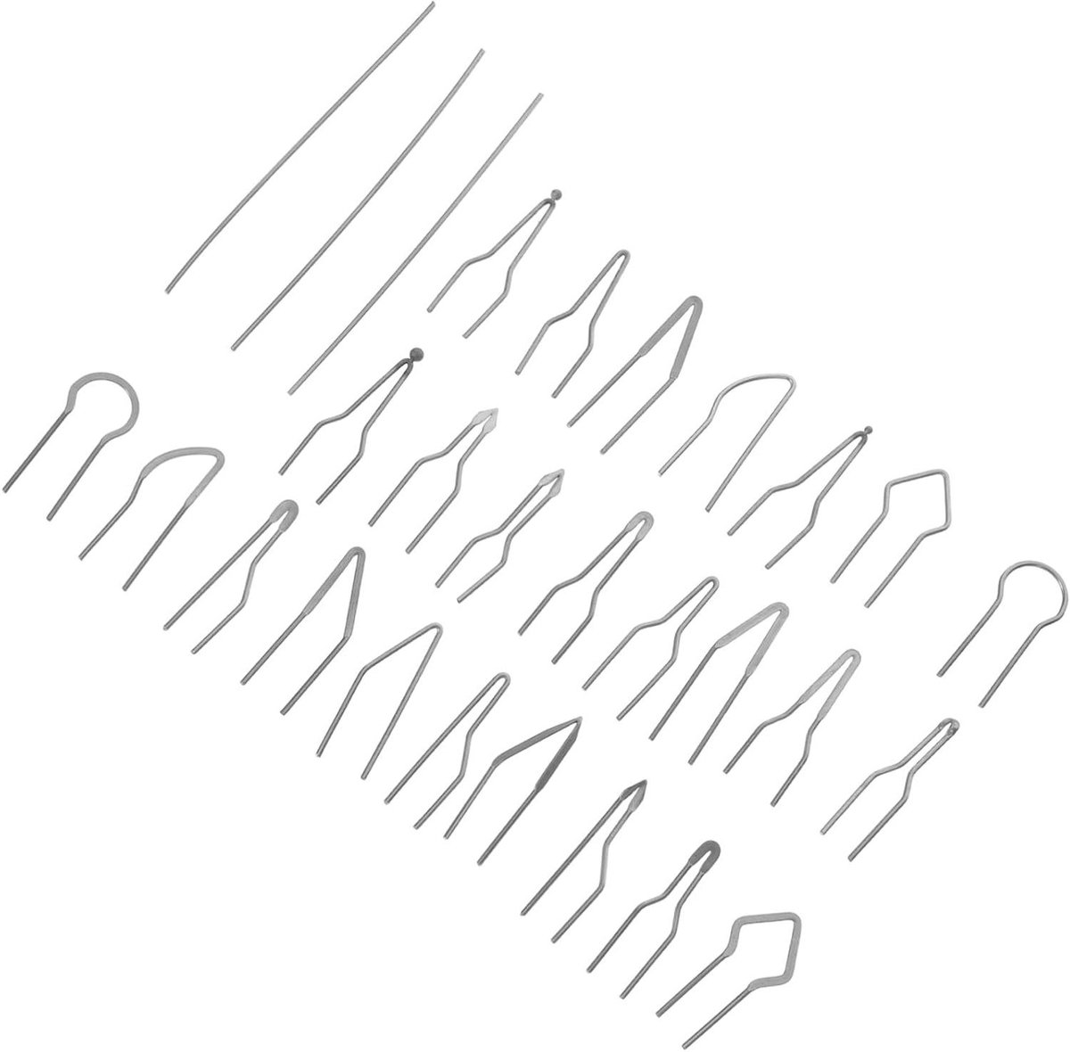 Pyrografie Tips - Houtbranden Punten - Houtbewerking Detail - Hittebestendig Ijzer - 28 Stuks - Zilver