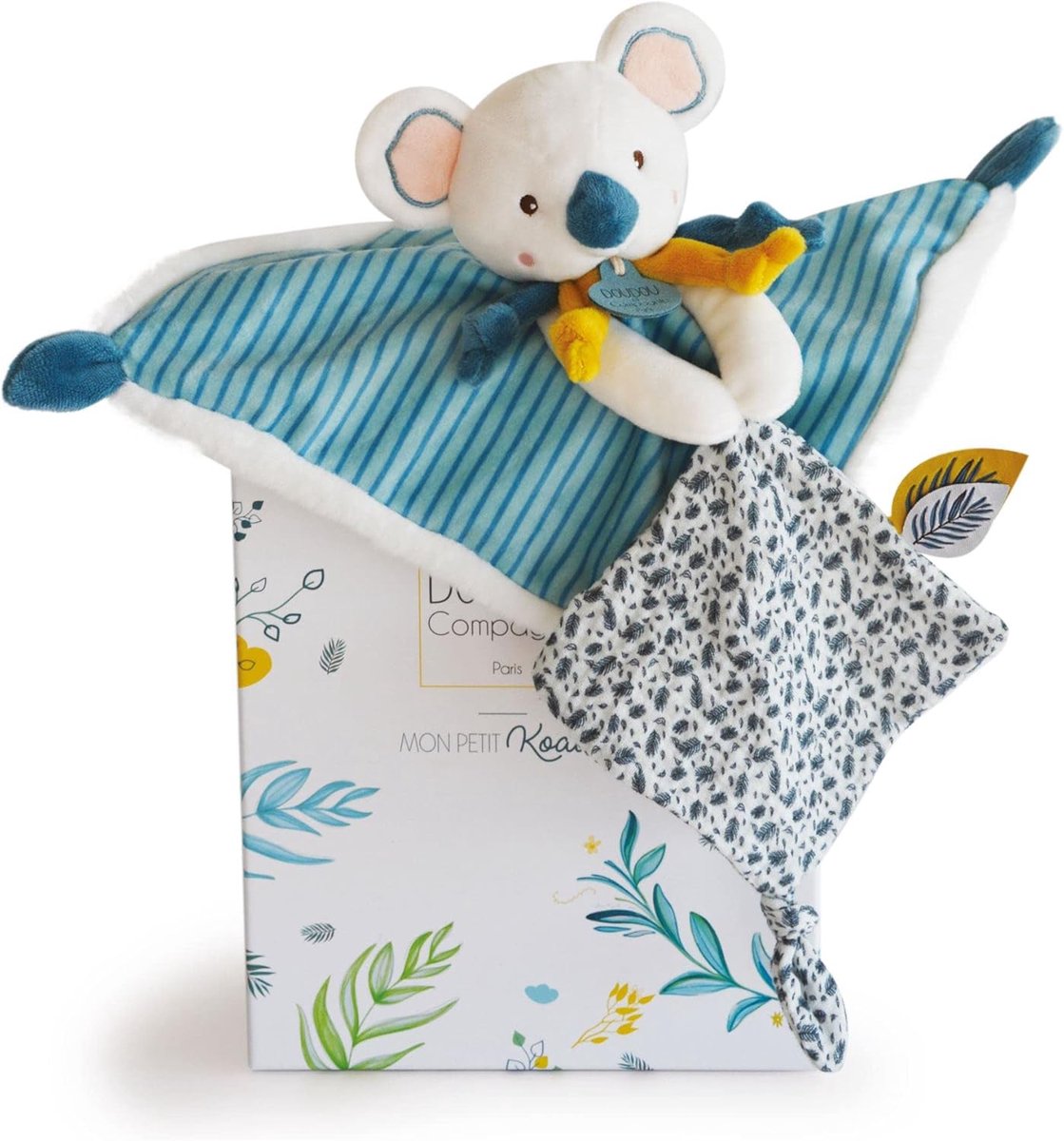 Zacht Koala Knuffeldoekje Plat 25 cm Blauw - Ideaal Kraamcadeau