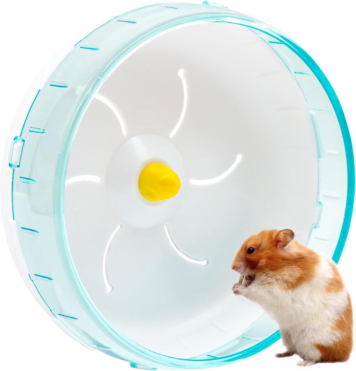 hamsterfiets, stil hamsterspeelgoed, transparant, antislip loopschijf van kunststof, voor Totoro Mouse, eekhoorntjes, chinchilla's, kleine dieren, huisdieren, diameter 17,5 cm,