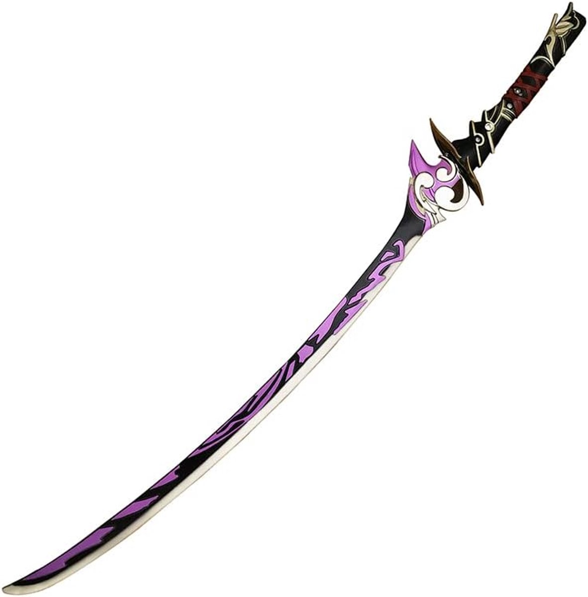 damdos Halloween Prop 40 inch Genshin Impact Cosplay Zwaarden, Beelzebul Zwaard Zon Vogel Raiden Shogun Mistsplitter Reforged Wapen Verjaardagen Geschenken (Beëlzebul)