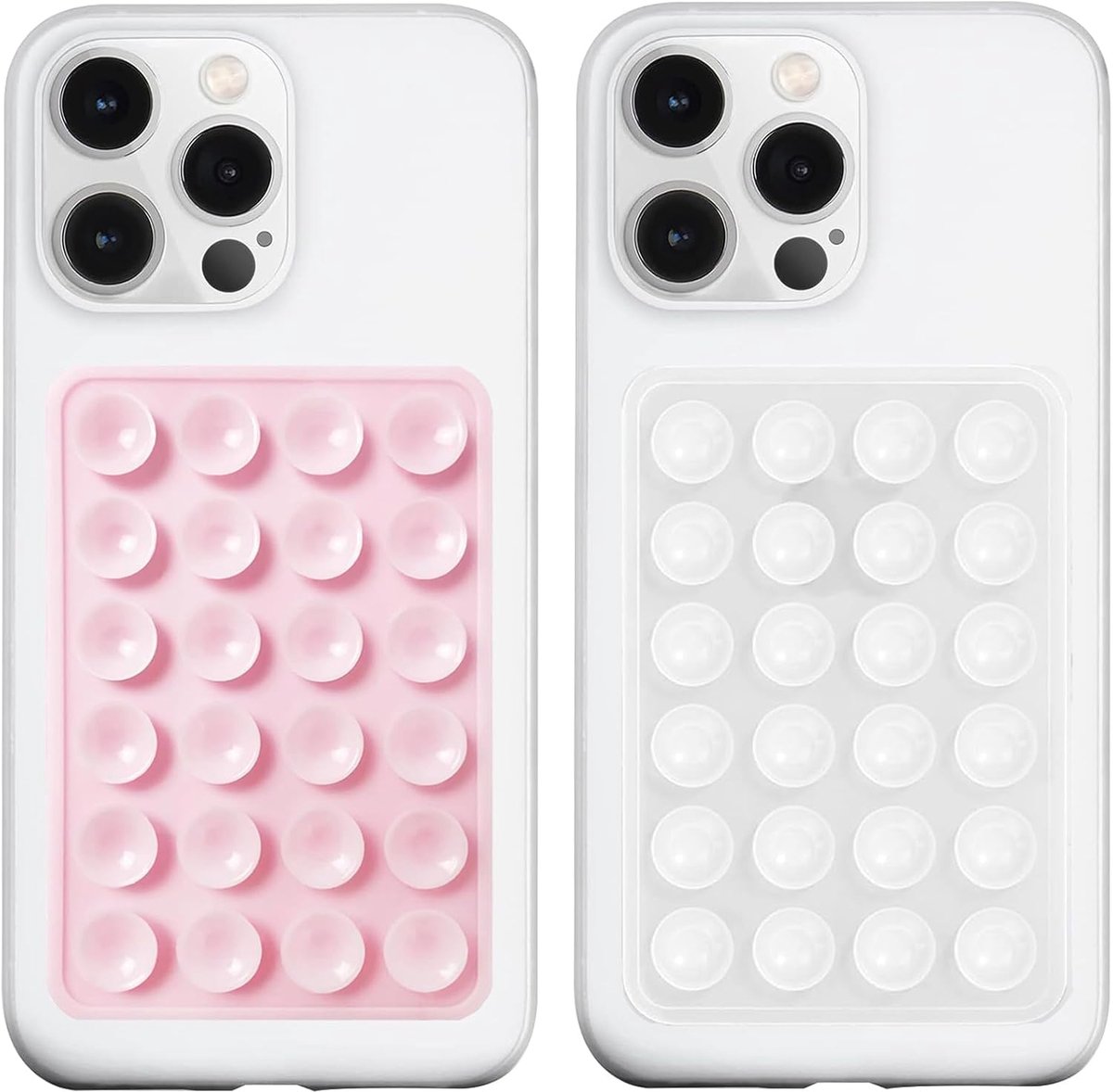 Zuignaphouder voor telefoon, beschermhoes met zuignap, houder voor telefoon, zuignap, 2 stuks