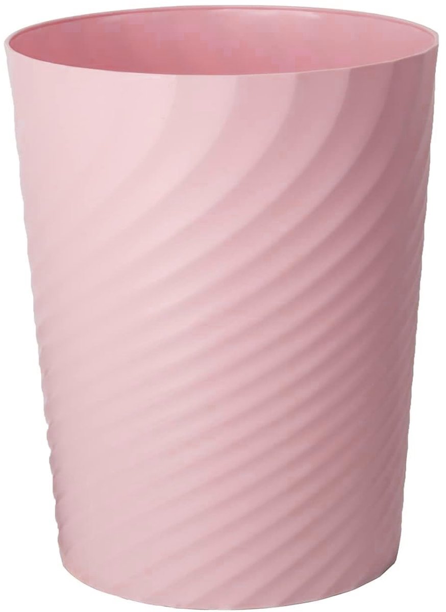 SnelShoppen - Prullenbak 8008 Vuilnisemmer Afvalemmer Kunststof 12L Roze voor Kinderkamer Kantoor Keuken - Moderne Design en Compact