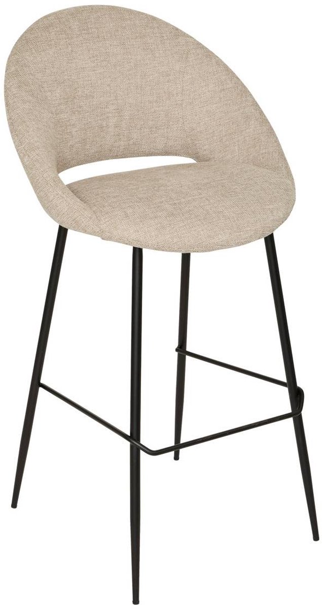 Set van 2 barkrukken met omhullende zitting van stof AMAGO