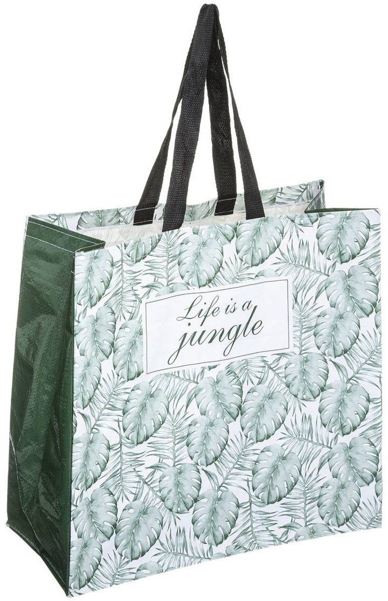 Boodschappentas met jungleprint