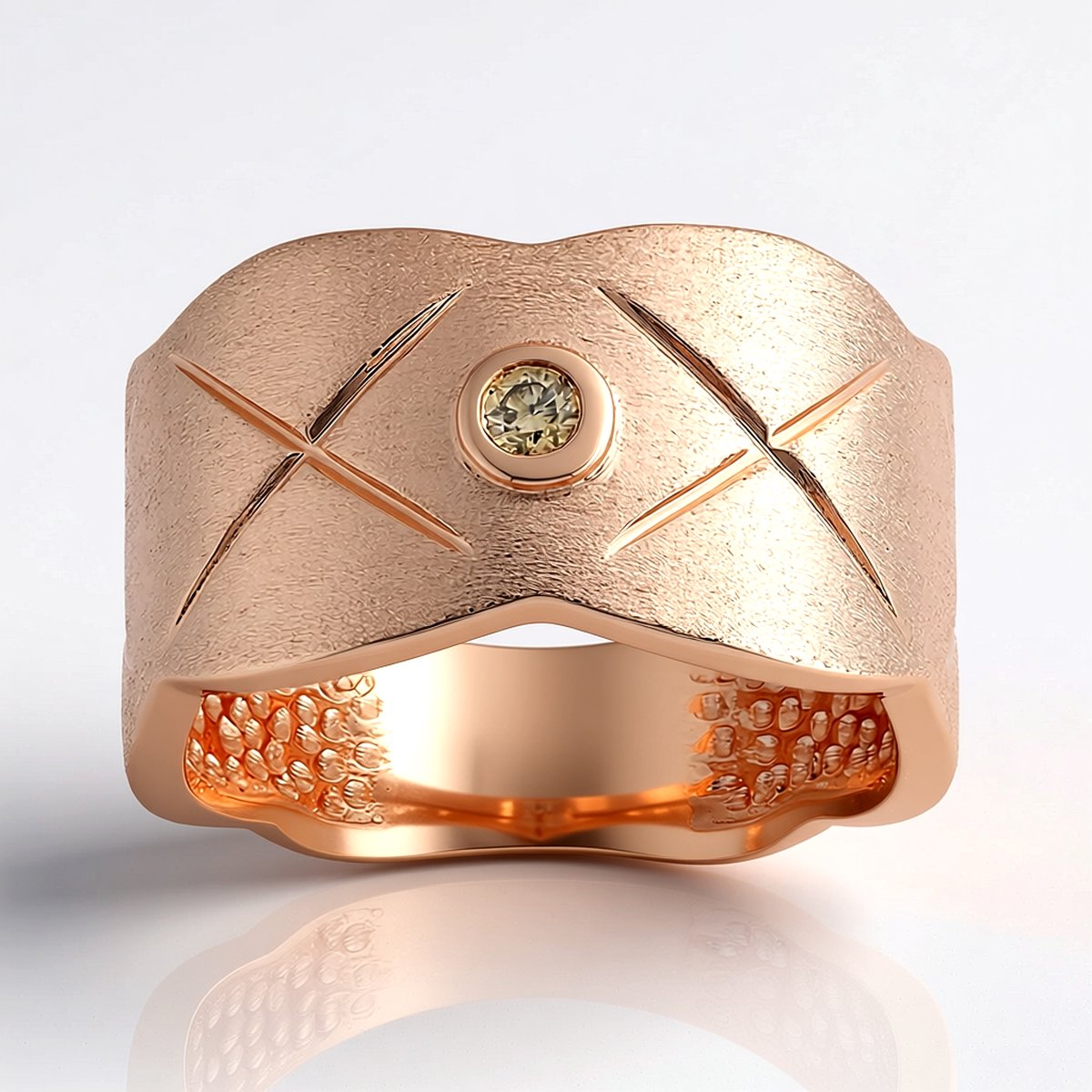 Cavill - Zilveren Ring Roségoudverguld - I1 Argyle Rose Diamant 0,039 ct - Luxe Damesring Briljantslijpsel - Australische Diamant Bezelzetting