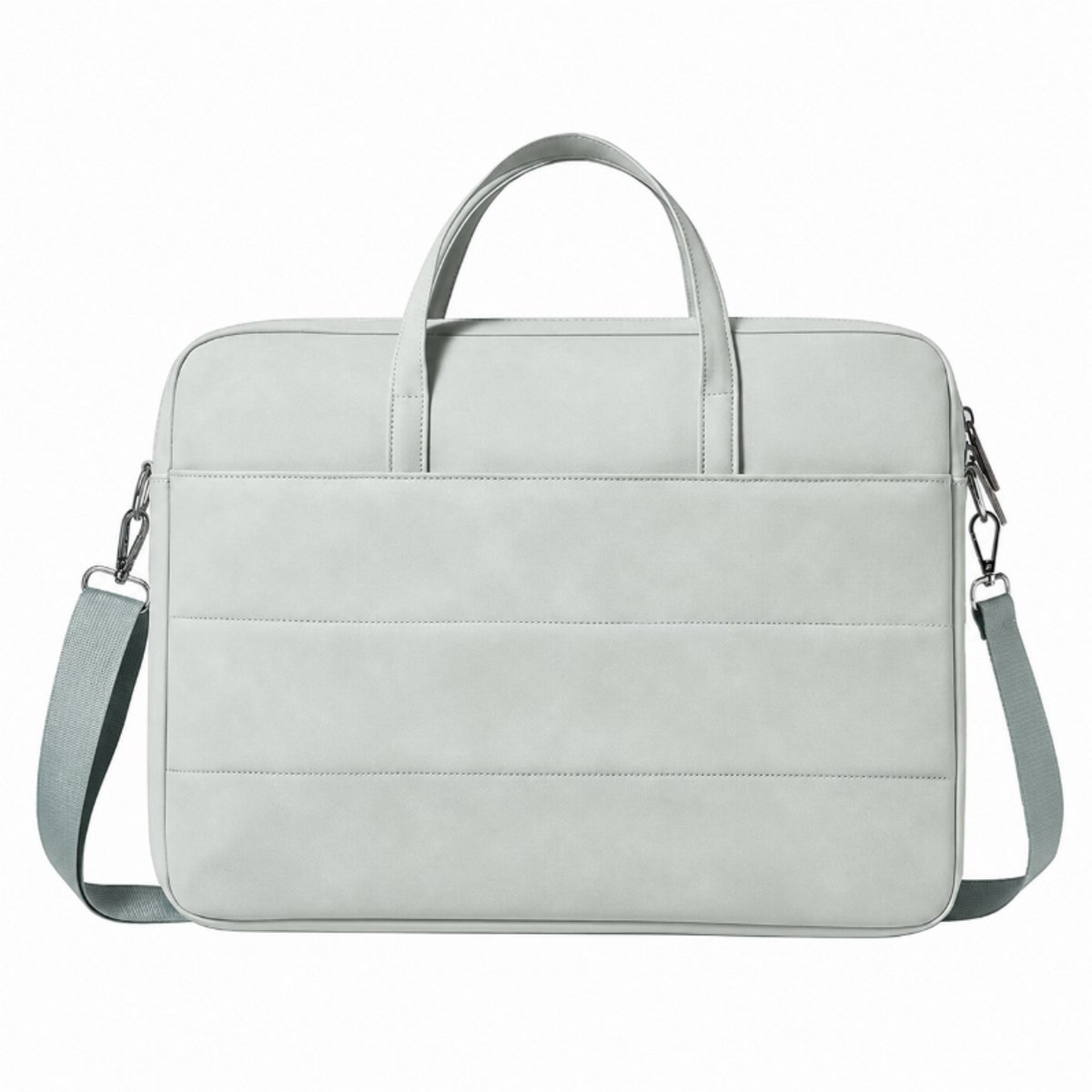 Bobypet - Luxe Laptoptas 15.6 inch met Schouderband - Premium Nubuck Look Laptophoes en Aktetas - Schokabsorberende Schoudertas met Trolleybevestiging voor Werk en Studie - Unisex - Lichtgroen
