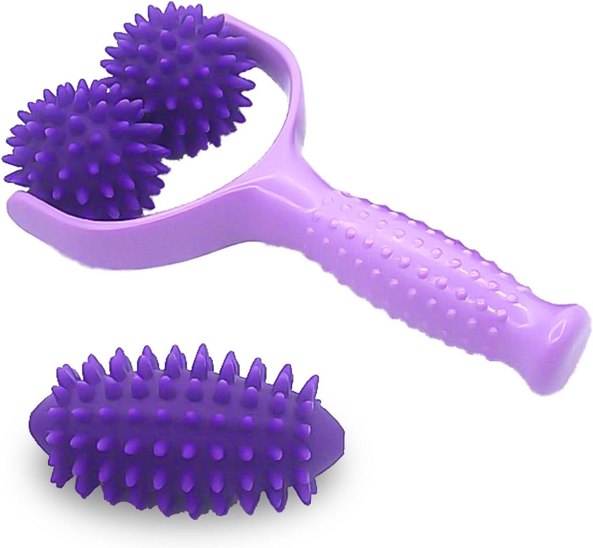 Massage roller for feet with handle, replaceable and comes with three stud balls. Suitable for use on legs, feet - ShopVlot