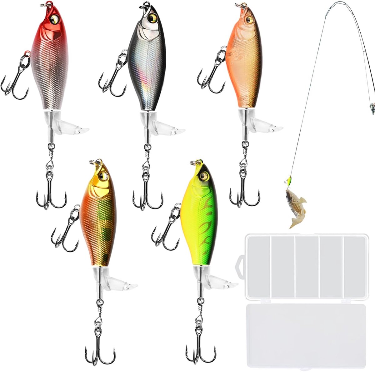 SnelShoppen - 5.5 inch (14 cm) 18.5 g Zander Wobbler - Realistische Aas voor Snoekbaars, Forel, Baars, Zoet- en Zoutwater Vissen, Perfect voor Predato