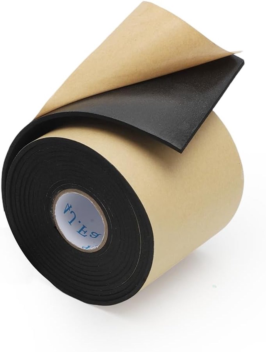 SnelShoppen - Foam Lijm Tape voor Raamafdichting, Zelfklevende Geluidsisolatie Tape, Anti-trillingen, Voor Deuren, Auto, Meubels, 100mm x 3mm x 3m
