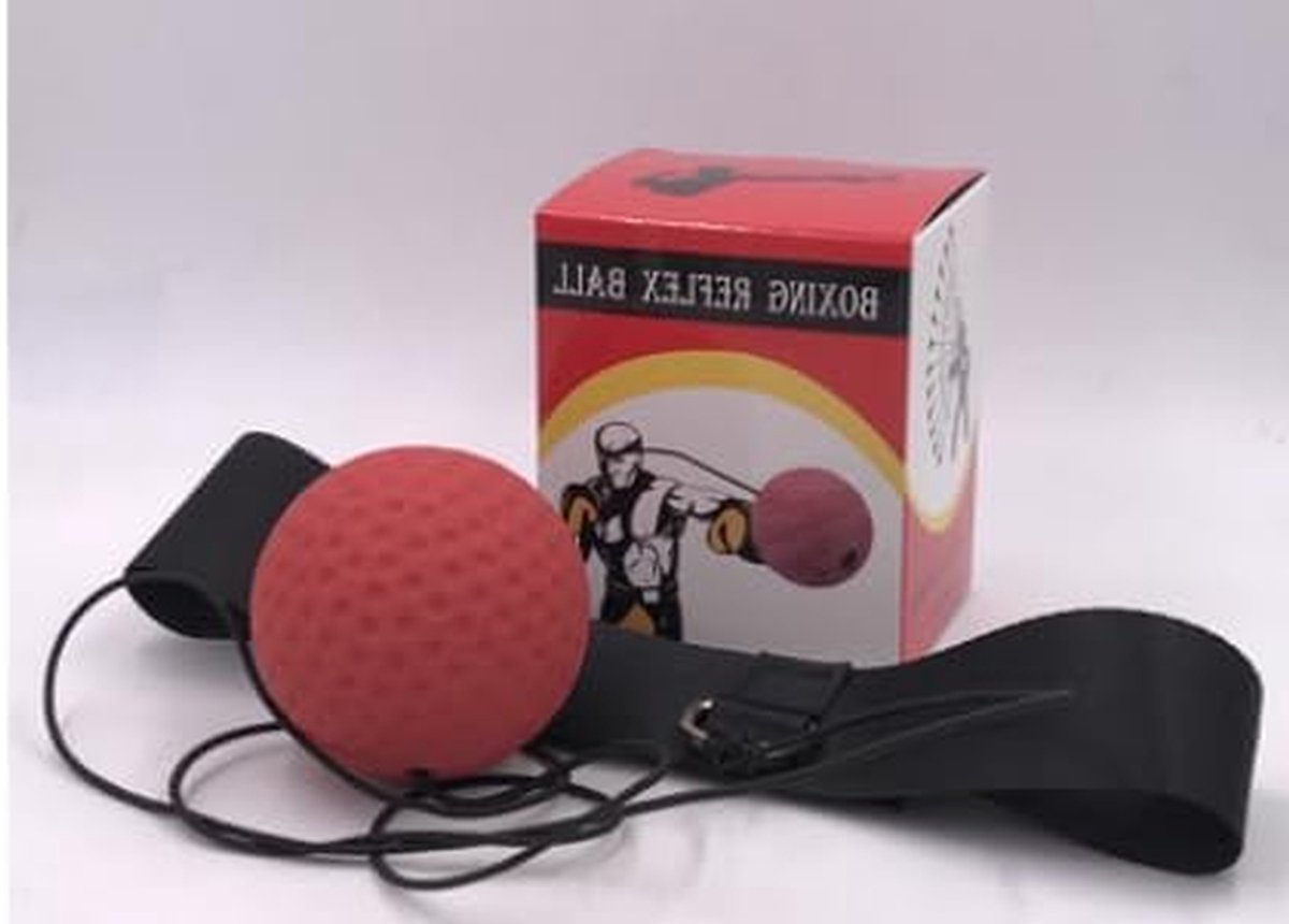 Boksen Reflex Bal - Training Bal Ponsen - Reactie Trainen - Veilig en Zacht - 105 g - Zwart