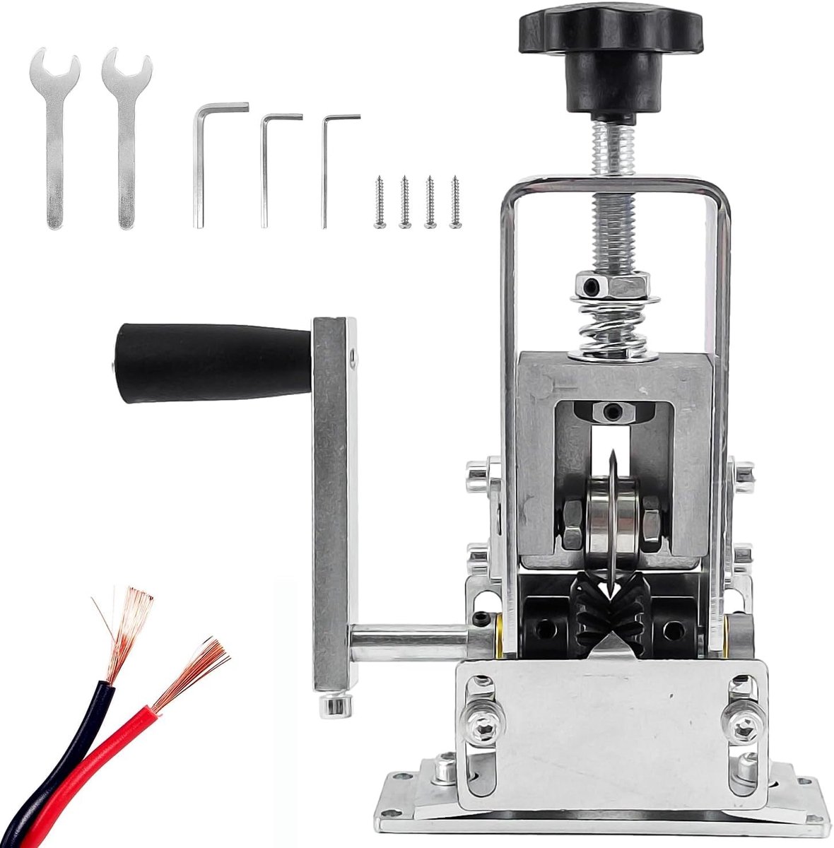 Automatische stripmachine - Kabel stripper - Recycling kabels - 3 kanaals ontwerp - 1-21mm diameter - Zilver