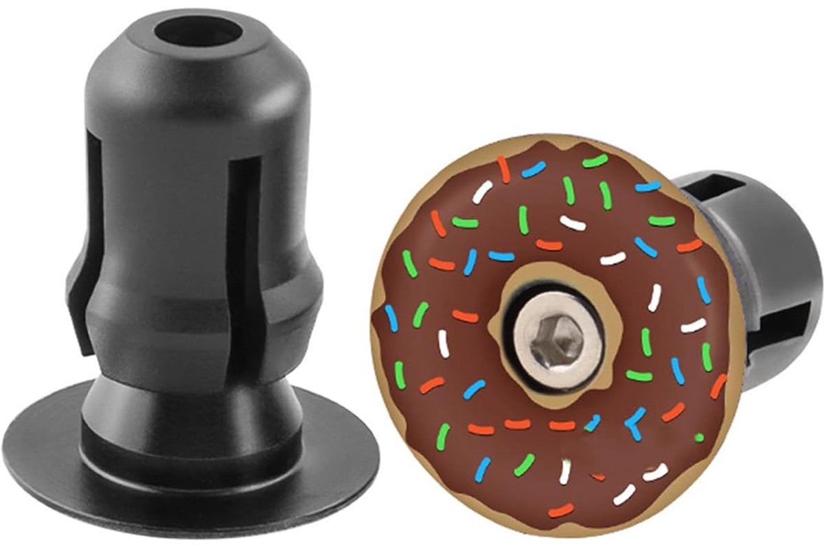 SnelShoppen - 1 Paar Fiets Handvat Eindpluggen, Aluminium Fiets Handlebars Einddekking Grip Pluggen voor Racefiets Mountainbike MTB BMX (Donut)